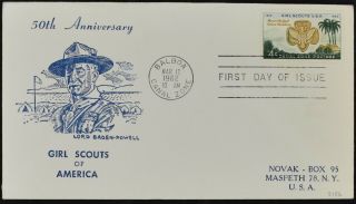 Canal Zone 1962 50th Anniv Of Girl Scouts Of America Fdc First Day Cover C51818