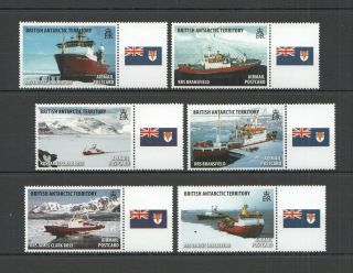 C1224 British Antarctic Territory Research Ships 577 - 2 Michel 18 Eu Set Mnh