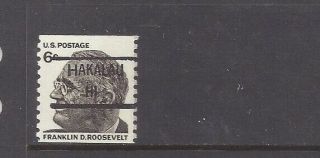 Hawaii Precancels: 6 - Cent Roosevelt From Prominent Americans Coil (1305)