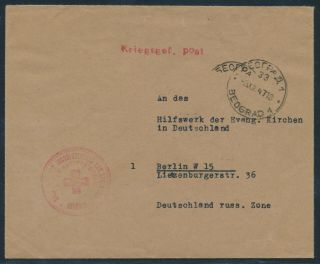 Yugoslavia 1947,  Prisoner Of War Mail,  Red Cross Belgrad To Germany