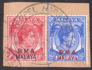 Malaya Singapore Postmark / Cancel " Keppel Harbour Singapore " 1945 On Bma