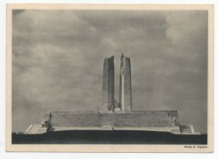 France 1936 Vimy Memorial 50 Cent Postal Stationery Card With Vimy Cancel