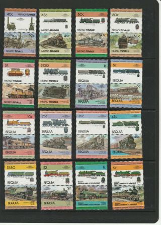Trains Locomotives Rail Transport Thematic Stamps 3 Scans (2209)