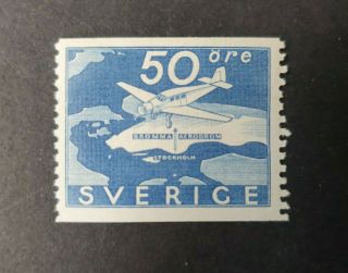1936 Sweden Sverige Schweden Aviation Brumma 50 Ore Vf Mnh B300.  19 Start 0.  99$