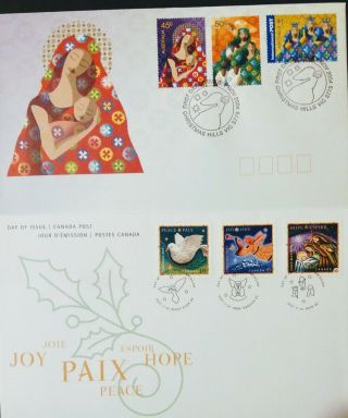 Australia/canada Stamps,  First Day Covers,  Christmas 2004/2007