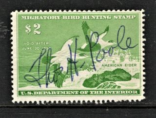 Hick Girl Stamp - U.  S.  Federal Duck Stamp Sc Rw24 1957 Issue R274