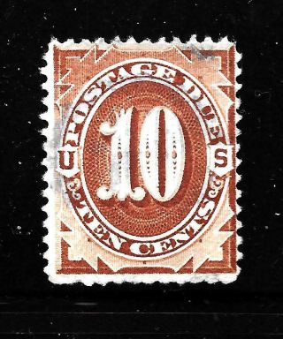 Hick Girl Stamp - U.  S.  Postage Due Sc J19 Red Brown Y1552