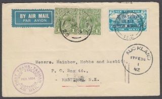 Zealand 1934 Airmail Flight Cover Auckland – Sydney & Return (id:2/d50556)