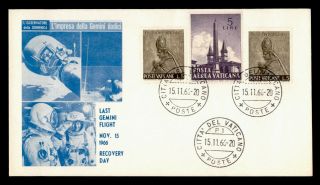 Dr Who 1966 Vatican Last Gemini Flight Space Recovery Day C135153