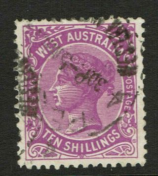 Australian States Western Australia Sg127a Qv 10/ - V Crown Bright Purple