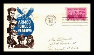 Dr Jim Stamps Us Armed Forces Reserve Ken Boll First Day Cover Scott 1067