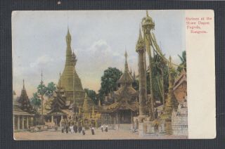 Burma 1900s Shrines At Shwe Dagon Pagoda Rangoon Postcard