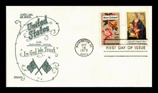 Dr Jim Stamps Us Christmas Combination Boerger First Day Cover Washington Dc