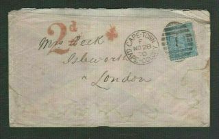 Cape Of Good Hope 1870 4d Cover Cape Town To London
