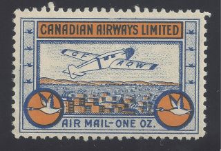 Canada Cl51 Canadian Airways Limited Semi - Official Air Mail 1933