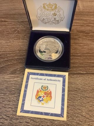 1992 Kingdom Of Tonga Silver Coin 25th Ann.  Coronation Taufa 