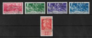 Italy 1930 Complete Set Of 5 Stamps Sass 276 - 280 Cv €180