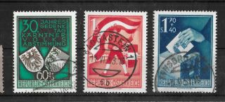 Austria 1950 Complete Set Of 3 Michel 952 - 954 Cv €120