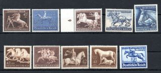 Third Reich,  1939,  1940,  1941,  1942,  1943,  1944,  All Horse Stamps,  Mnh