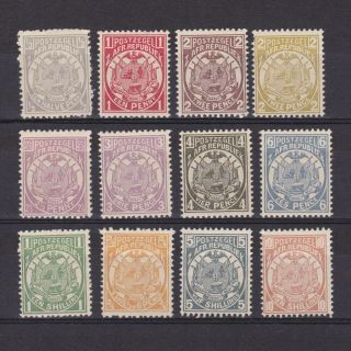 Transvaal South Africa 1885,  Sg 175 - 186,  Cv £110,  Mh/ng