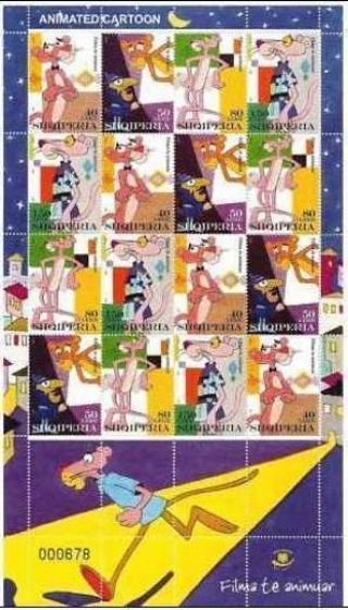 Albania Stamps 2006.  The Pink Panther.  Animated Cartoon,  Film.  Sheet Mnh