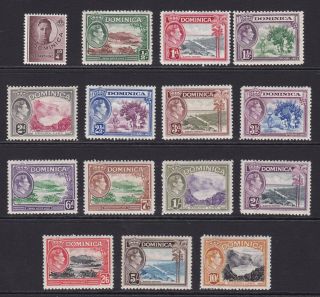Dominica.  Sg 99 - 109,  1/4d To 10/ -.  Mounted.