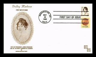 Us Cover Dolley Madison Wife Of President James Madison Fdc Combo Hm Cachet