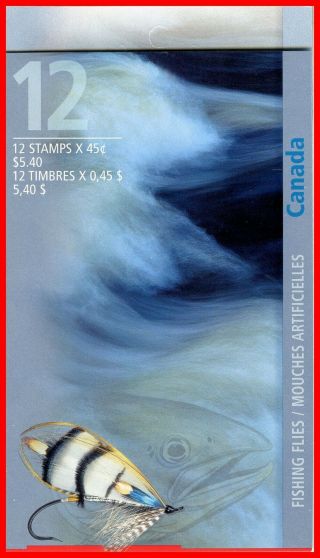 Canada Stamp Full Booklet (BK207) 1720b (1715 - 20) - Fishing Flies (1998) 2