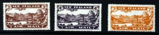 Zealand 1931 To 1935 The Full Air Mail Set Sg 548 To Sg 550 Mnh