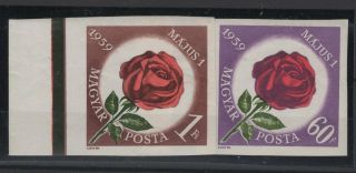Hungary,  Magyar,  Stamps,  1959,  Mi.  1581 - 1582 B.