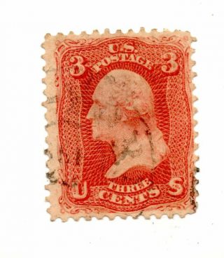 Us Sc 65 3 Cent Washington Stamp 1861 - 1862 Id 761