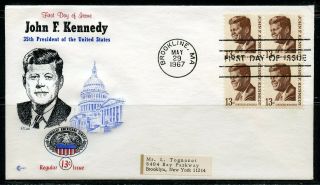 United States 1967 John F.  Kennedy Brookline Mass Cancel First Day Cover