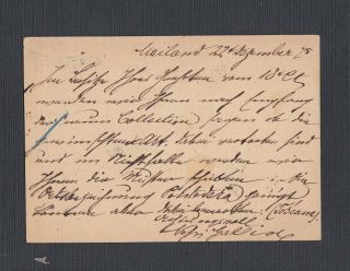 ITALY 1875 UPRATED POSTAL STATIONERY CARD MILAN TO LUDENSCHEID GERMANY 2