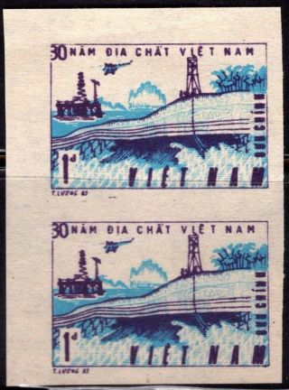 Vietnam 1985 Sc 1559 Imperforaye Pair Error Mng Vf