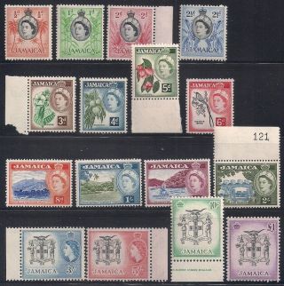 Jamaica 1956 Sc 159 - 74 Complete Set Mnh (46660)