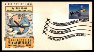 Mayfairstamps Us Fdc 2005 Fluegel P47 Thunderbolt First Day Cover Wwb25503