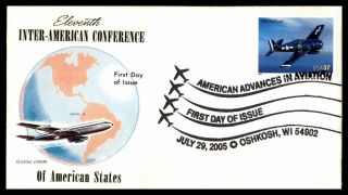 Mayfairstamps Us Fdc 2005 Fluegel Inter - American Conference F6f Hellcat First Da