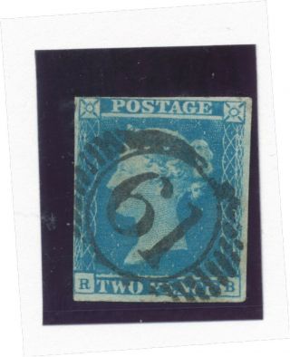 Gb Qv Sg14 2d Blue Plate 3listing For Victoria1840