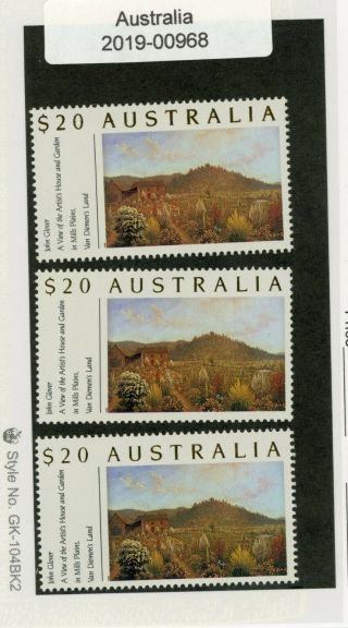 Australia 1990 Garden - Set Of Three Mnh $20 Stamps (00968)