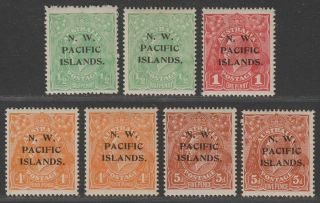 Guinea 1918 Kgv Nw Pacific Islands Overprint Selection To 5d Sg102 - 105