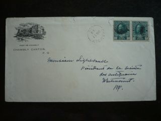 Postal History - Canada - Scott 104 On Cover To Westmount From Chambly Canton