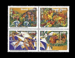 500 Years Of Discovery Of Brazil Michel 3002 - 5 Sn 2738abcd,  Yt 2556 - 9 Rhm C - 2250
