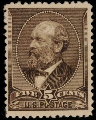 1882 Us Scott 205 - 5 Cent - Grant Yellow Brown - Ng - F/vf