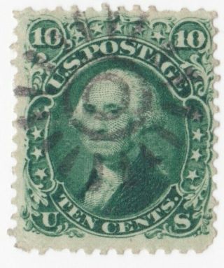 Us Scott 68 - 1861 - 10c George Washington National Bank Note - Cog Cancel