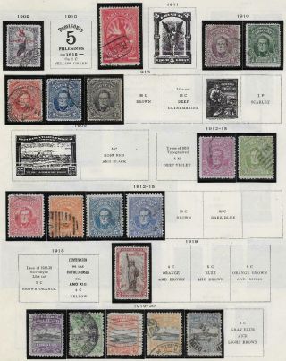 19 Uruguay Stamps From Quality Old Album 1909 - 1920