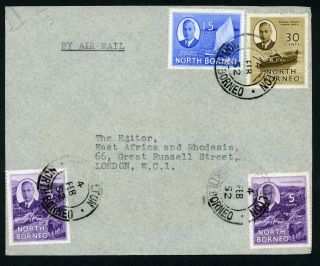 North Borneo 1952 Commercial Cover Postal History Asia