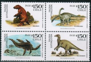 Chile 2000 Mnh Dinosaurs Prehistoric Animals
