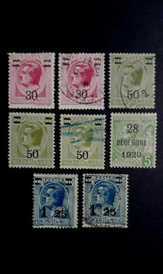 Monaco Great Old Overprinted & Stamps As Per Photo.  Very