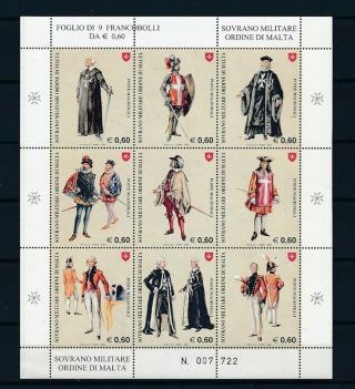 D000823 Traditional Costumes - Military Uniforms S/s Mnh Malta Military Order