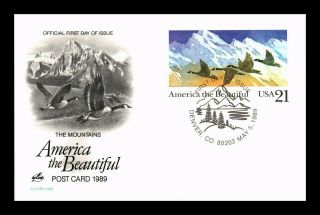 Dr Jim Stamps Us Mountains America The First Day Postal Card
